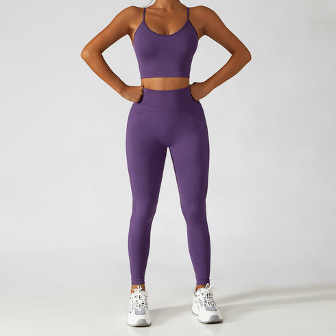 Women's Running Suits with Straps Yoga Activewear Sets
