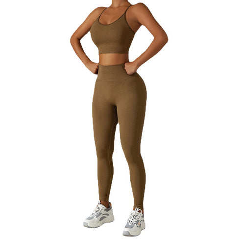 Women's Running Suits with Straps Yoga Activewear Sets