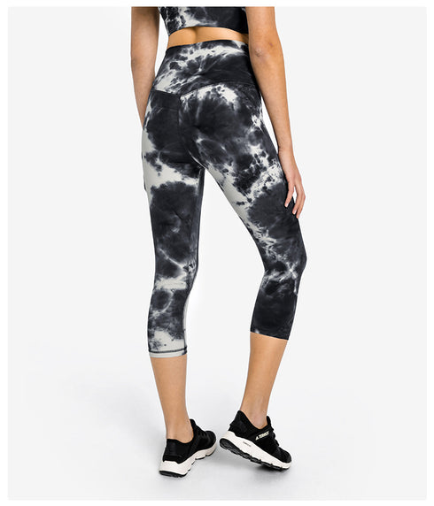 Women's Running Training Hi-Waist Yoga Capri Pants