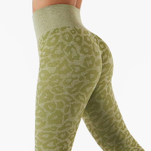 Women's Running Workout Leopard Skinny Yoga Pants