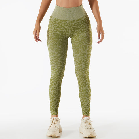 Women's Running Workout Leopard Skinny Yoga Pants