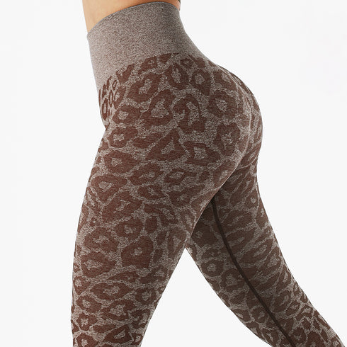 Women's Running Workout Leopard Skinny Yoga Pants