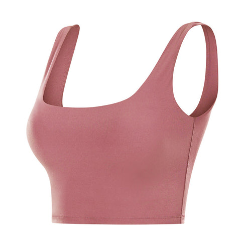 Women's Running Yoga Crop Tank Removable Bra Pads