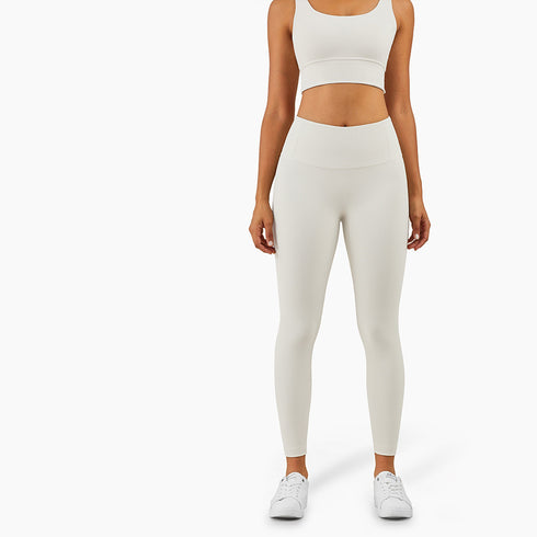 Women's Running Yoga Naked Feeling Ribbed Fabric Pants