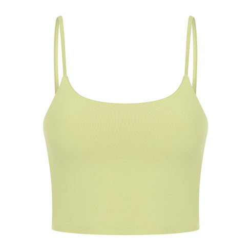 Women's Running Yoga Padded Bra Spaghetti Strap Tank