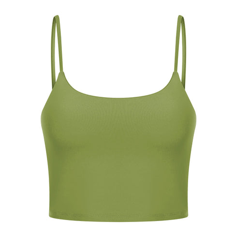 Women's Running Yoga Padded Bra Spaghetti Strap Tank