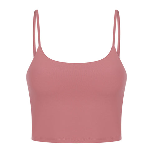 Women's Running Yoga Padded Bra Spaghetti Strap Tank