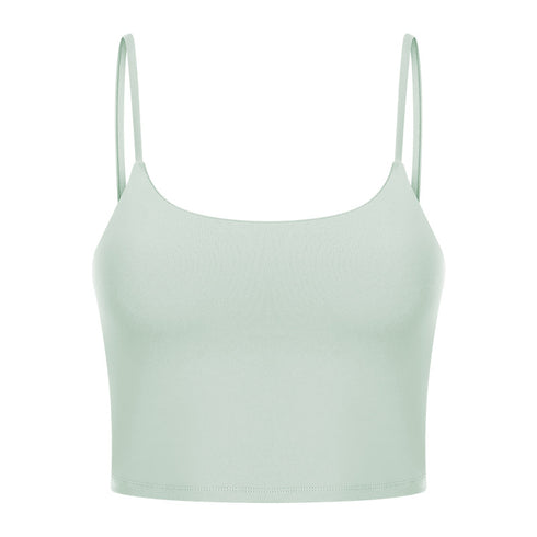 Women's Running Yoga Padded Bra Spaghetti Strap Tank
