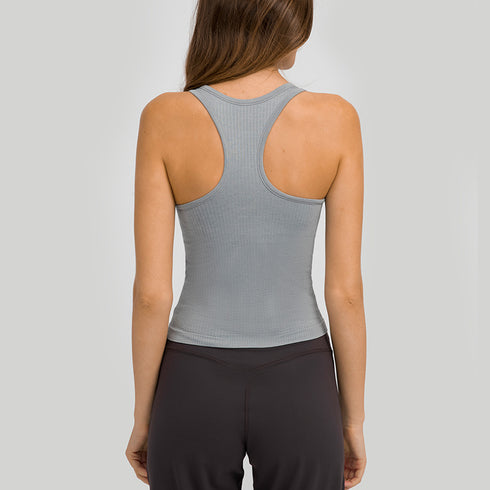 Women's Running Yoga Racerback Tank with Bra Pads