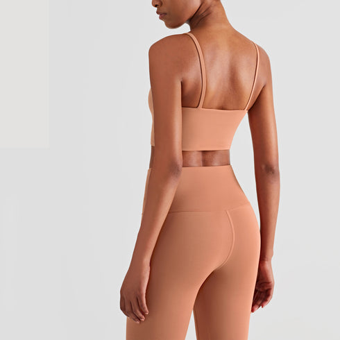 Women's Running Yoga Spaghetti Strap Bra Detachable Bra Pads