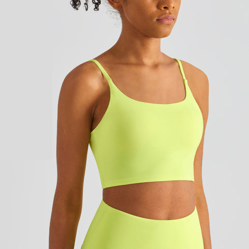 Women's Running Yoga Spaghetti Strap Bra Detachable Bra Pads