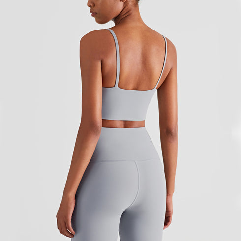 Women's Running Yoga Spaghetti Strap Bra Detachable Bra Pads