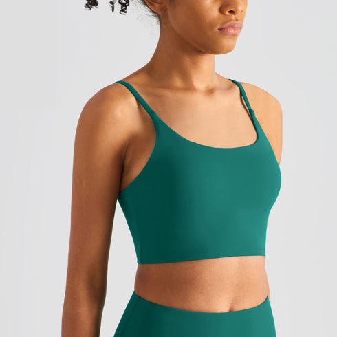 Women's Running Yoga Spaghetti Strap Bra Detachable Bra Pads