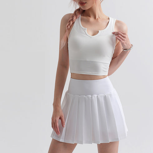 Women's Running Yoga Stylish V-Neck Skinny Crop Tank