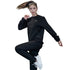 Women's Sauna Suits Long Sleeve Round Neck Shirt Pants Suits