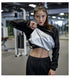 Women's Sauna Suits Long Sleeve Round Neck Shirt Pants Suits