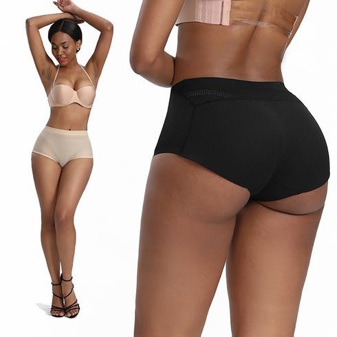 Women’s Seamless Mid Waist Lift the Hips Brief Panties