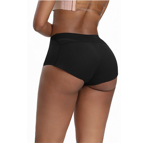 Women’s Seamless Mid Waist Lift the Hips Brief Panties