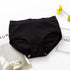Women's Seamless Mid Waisted Panties Hip Pads Underwear