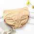 Women's Seamless Mid Waisted Panties Hip Pads Underwear