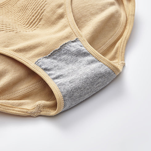 Women's Seamless Mid Waisted Panties Hip Pads Underwear