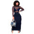 Women's See-through Gauze Blouse Skirt Two Piece Outfits Set