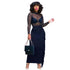 Women's See-through Gauze Blouse Skirt Two Piece Outfits Set