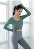 Women's Sexy Backless Running Sweatshirts with Bra Pads