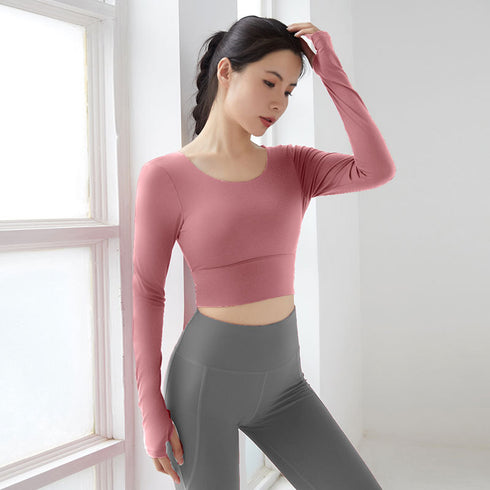Women's Sexy Criss Cross Back Running Yoga Sweatshirts