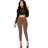 Women's Sexy Crop Tops Pencil Pants Two Piece Outfits