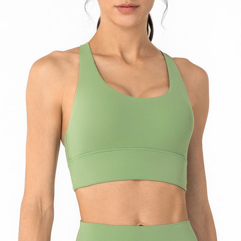 Women's Sexy Fitness Sports Workout Criss Cross Back Bra