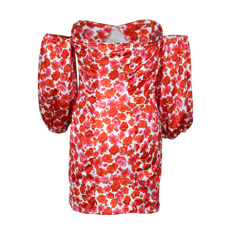 Women's Sexy Halter Off Shoulder Hip Wrap Dress