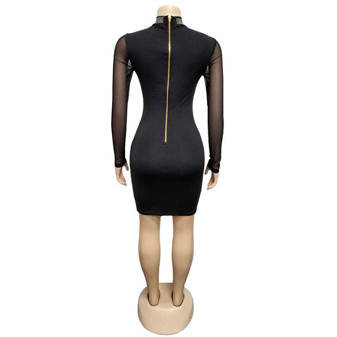 Women's Sexy Long Sleeve Bodycon Party Cocktail Dresses