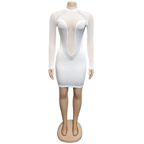 Women's Sexy Long Sleeve Bodycon Party Cocktail Dresses