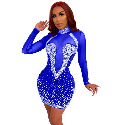 Women's Sexy Long Sleeve Bodycon Party Cocktail Dresses