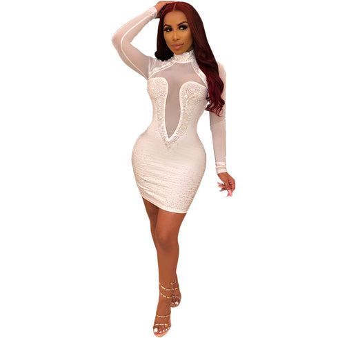 Women's Sexy Long Sleeve Bodycon Party Cocktail Dresses