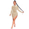 Women's Sexy Long Sleeve Cocktail Fringed Dresses