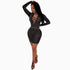Women's Sexy Mesh Strapping Nightclub Bodycon Dresses