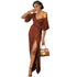 Women's Glitter Cut Out Bodycon Flowy Maxi Long Dresses