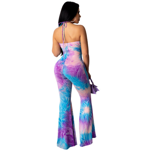 Women's Sexy Print Slim-fitting Strap Jumpsuits