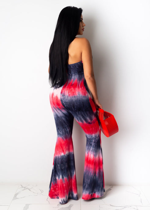 Women's Sexy Print Slim-fitting Strap Jumpsuits