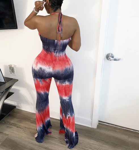 Women's Sexy Print Slim-fitting Strap Jumpsuits