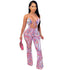 Women's Sexy Print Slim-fitting Strap Jumpsuits