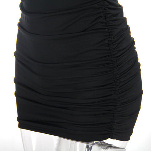 Women's Sexy Spaghetti Strap Pleated Nightclub Dresses