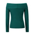 Women's Sexy V-neck Pure Color Knitwear Sweatshirt