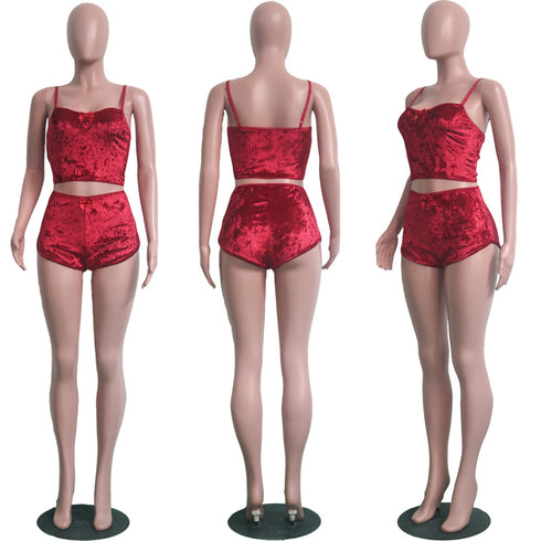 Women's Sexy Vest Shorts Night Out Two Piece Outfits