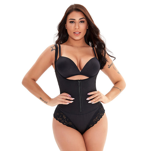 Women's Shapewear Thong Panty Open Bust Bodysuit