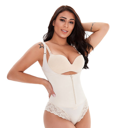 Women's Shapewear Thong Panty Open Bust Bodysuit