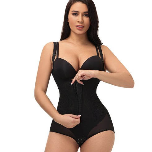 Women's Shapewear Tummy Control Zipper Open Bust Bodysuit