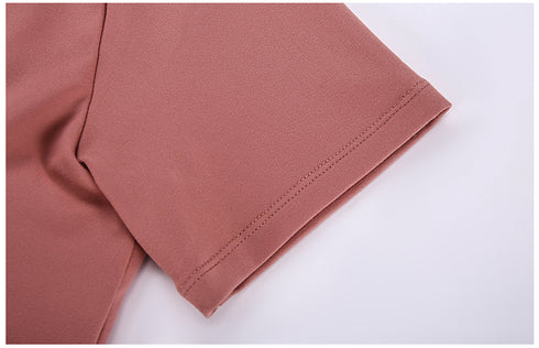 Women's Short Sleeve Sport Yoga T-Shirt with Bra Pads